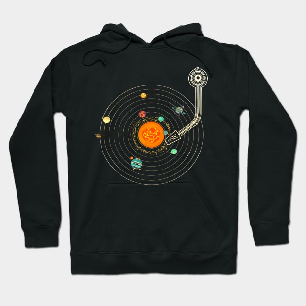 Solar System Turntable Hoodie by Mila46